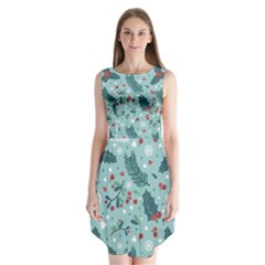 Seamless-pattern-with-berries-leaves Sleeveless Chiffon Dress   by Amaryn4rt