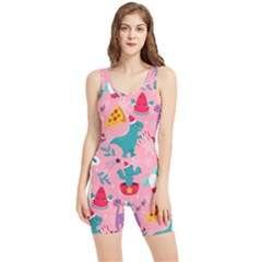 Colorful-funny-christmas-pattern Ho Ho Ho Women s Wrestling Singlet by Amaryn4rt