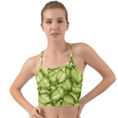 Seamless-pattern-with-green-leaves Mini Tank Bikini Top by Amaryn4rt