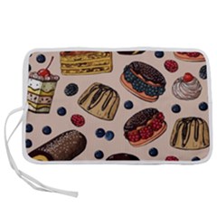 Seamless-pattern-with-sweet-cakes-berries Pen Storage Case (l) by Amaryn4rt