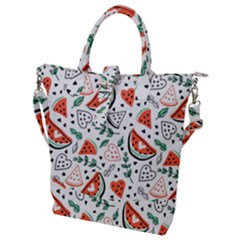 Seamless-vector-pattern-with-watermelons-mint Buckle Top Tote Bag by Amaryn4rt