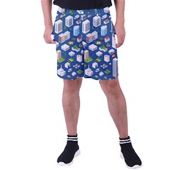 Isometric-seamless-pattern-megapolis Men s Pocket Shorts by Amaryn4rt