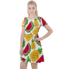 Watermelon-pattern-se-fruit-summer Cap Sleeve Velour Dress  by Amaryn4rt