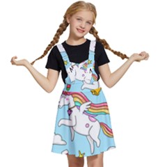 Merry Christmas Xmas Doodle Sketch Cartoon Unicorn Kids  Apron Dress by Pakjumat