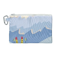 Winter Sports Ski Winter Snow Canvas Cosmetic Bag (large) by Pakjumat