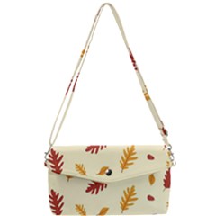 Leaves Autumn Fall Background Removable Strap Clutch Bag by Pakjumat