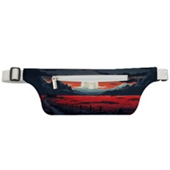 Winter Painting Moon Night Sky Active Waist Bag by Pakjumat