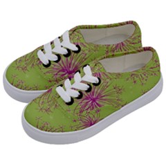 Dandelion Flower Background Nature Flora Drawing Kids  Classic Low Top Sneakers by Pakjumat