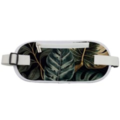 Tropical Leaves Foliage Monstera Nature Home Rounded Waist Pouch by Pakjumat