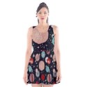 Space Galaxy Pattern Scoop Neck Skater Dress View1