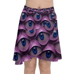 Artistic Eye Psychedelic Chiffon Wrap Front Skirt by Modalart