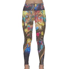 Psychedelic Tree Abstract Psicodelia Lightweight Velour Classic Yoga Leggings by Modalart