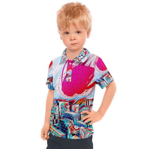 Artistic Psychedelic Art Kids  Polo T-shirt by Modalart