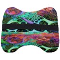 Psychedelic Blacklight Drawing Shapes Art Head Support Cushion View2