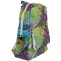 Green Peace Sign Psychedelic Trippy Travelers  Backpack View2