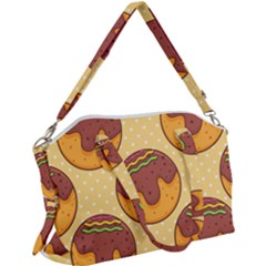 Takoyaki Food Seamless Pattern Canvas Crossbody Bag by Sarkoni