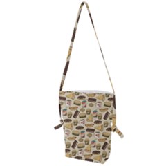 Junk Food Hipster Pattern Folding Shoulder Bag by Sarkoni