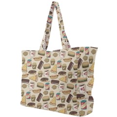 Junk Food Hipster Pattern Simple Shoulder Bag by Sarkoni