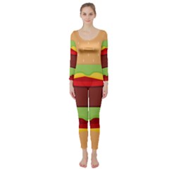 Cake Cute Burger Long Sleeve Catsuit by Dutashop