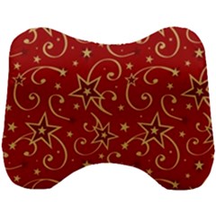 Christmas Texture Pattern Red Craciun Head Support Cushion by Sarkoni