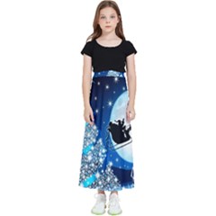 Merry Christmas Kids  Flared Maxi Skirt by Sarkoni