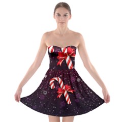 Christmas Lollipop Bowknot Celebrations Strapless Bra Top Dress by Sarkoni