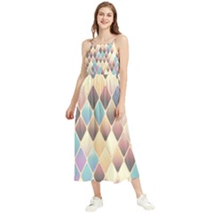 Abstract Colorful Diamond Background Tile Boho Sleeveless Summer Dress by Amaryn4rt