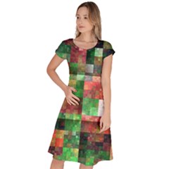 Paper Background Color Graphics Classic Short Sleeve Dress by Amaryn4rt