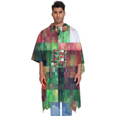 Paper Background Color Graphics Men s Hooded Rain Ponchos by Amaryn4rt