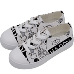 Happy Birthday Celebration Party Kids  Low Top Canvas Sneakers by Sarkoni