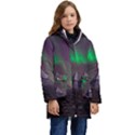 Fantasy Pyramid Mystic Space Aurora Kids  Hooded Longline Puffer Jacket View1