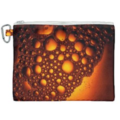 Bubbles Abstract Art Gold Golden Canvas Cosmetic Bag (xxl) by Dutashop