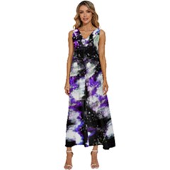 Abstract Canvas Acrylic Digital Design V-neck Sleeveless Loose Fit Overalls by Amaryn4rt