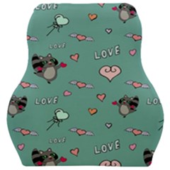 Raccoon Love Texture Seamless Car Seat Velour Cushion  by Ravend