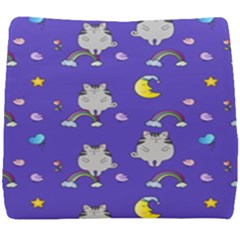 Cat Texture Pattern Seamless Rainbow Seat Cushion by Ravend