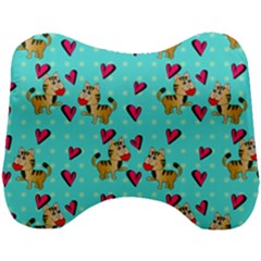 Cat Love Pattern Head Support Cushion by Ravend