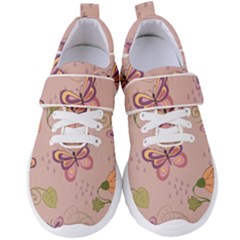 Butterfly Background Pattern Texture Women s Velcro Strap Shoes by Ravend