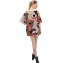 Dogs Pet Background Pack Terrier Oversized Chiffon Top View2