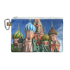 Saint Basil S Cathedral Canvas Cosmetic Bag (large) by Modalart