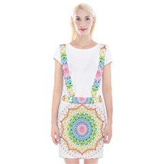 Mandala Pattern Rainbow Pride Braces Suspender Skirt by Vaneshop