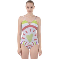 Rainbow Boho Colors Pastel Heart Cut Out Top Tankini Set by Ndabl3x