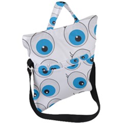 Eyes Comic Cartoon Fun Funny Toon Fold Over Handle Tote Bag by Ndabl3x