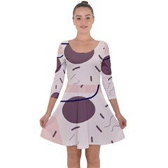 Computer Network Technology Tech Digital Quarter Sleeve Skater Dress by Grandong