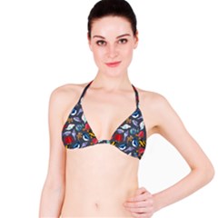 Sea Animals Pattern Wallpaper Fish Classic Bikini Top by Grandong