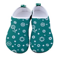 Flowers Floral Background Green Women s Sock-style Water Shoes