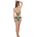 Peafowl Peacock Cross Front Halter Bikini Set View2