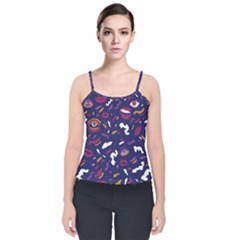 Pattern Burton Galmour Velvet Spaghetti Strap Top by Ndabl3x