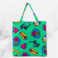 Pattern Adweek Summer Grocery Tote Bag by Ndabl3x