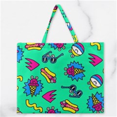 Pattern Adweek Summer Zipper Large Tote Bag by Ndabl3x