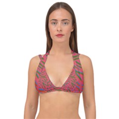 Pattern Saying Wavy Double Strap Halter Bikini Top by Ndabl3x